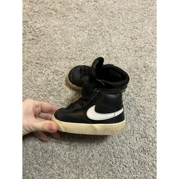 Nike Blazer Mid '77 Black White Retro Shoes - Baby Toddler Size‎ 5 (DA4088-002) - Picture 1 of 8